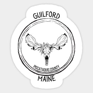 Guilford Maine Moose Sticker